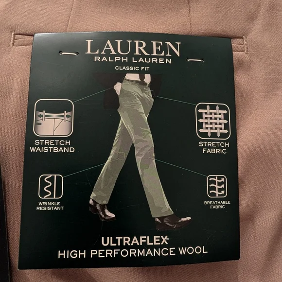 Ralph Lauren Men's Norton Pant Beige Dress Pants NWT SIZE 34W/30L